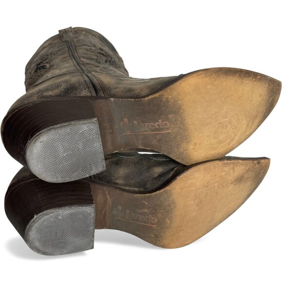 Laredo Leather Studded Western Cowgirl Snip Toe Boots Women's 10 M - Picture 14 of 14